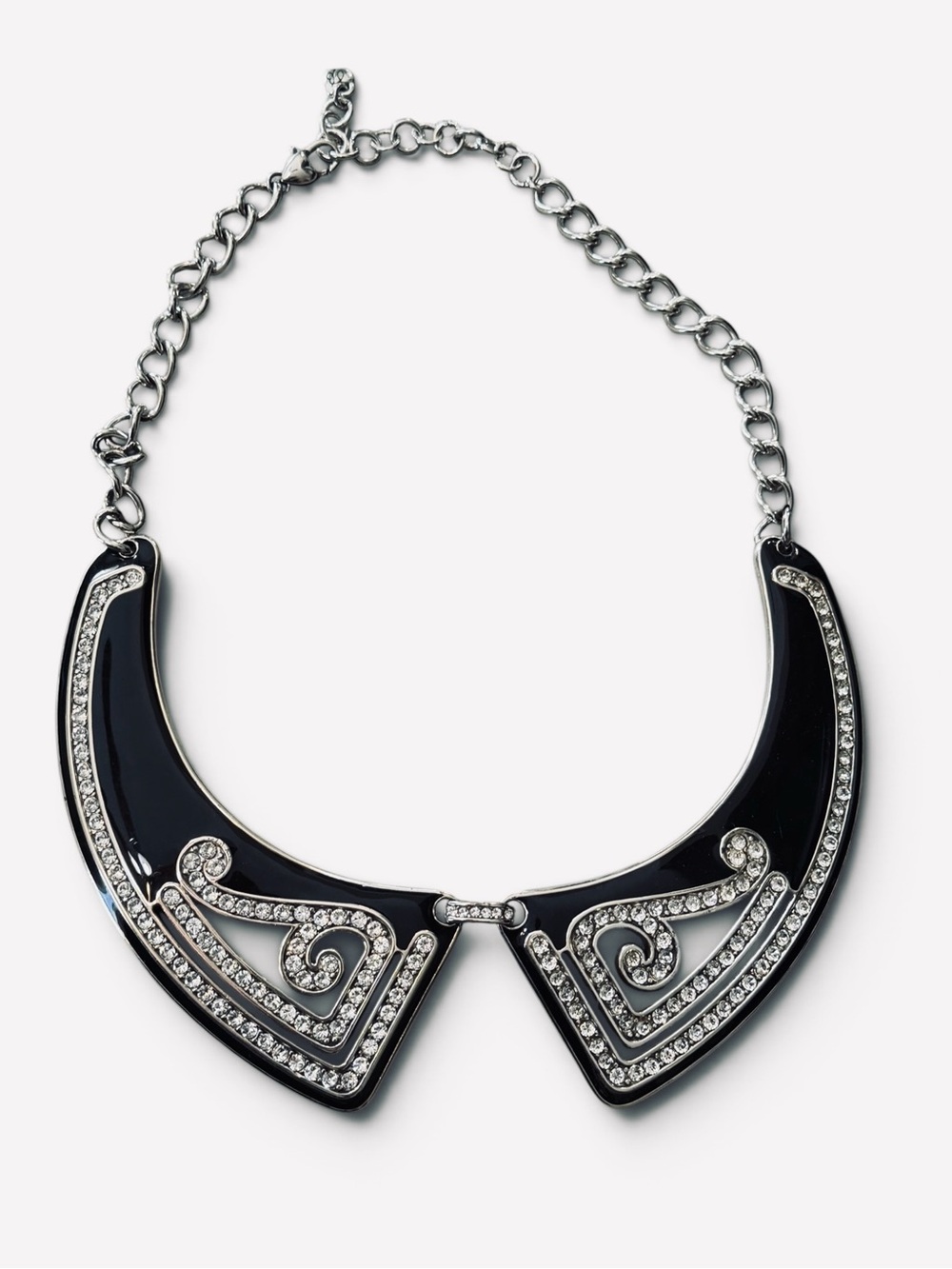 Brighton Black and Silver Embellished Collar Necklace